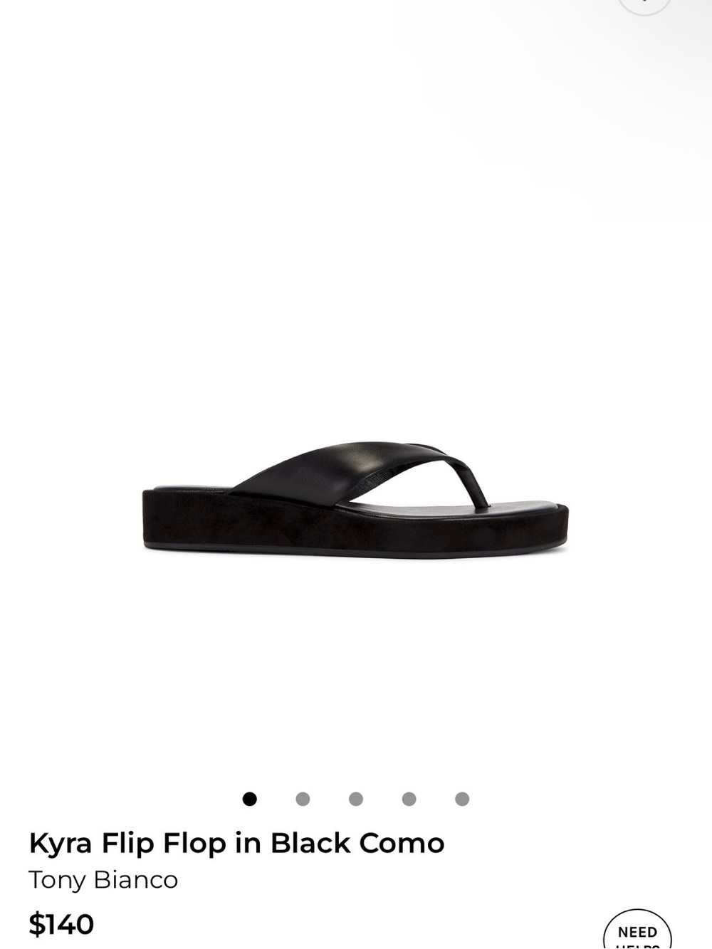 Tony Bianco Kyra Black Flip Flop size 7